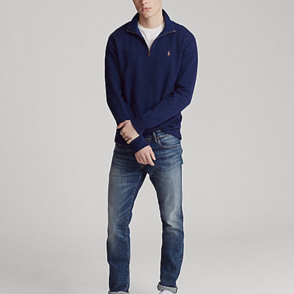 NWOT Ralph Lauren Estate-Rib Quarter-Zip Pullover